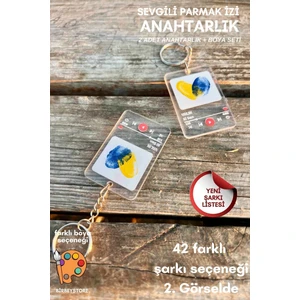 Sevgili Parmak Izi Anahtarlık Seti Çift Anahtarlık