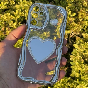 Samsung Galaxy A15 Kılıf Gümüş Taşlı Darbe Önleyici Silikon Kapak