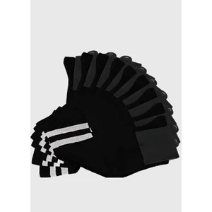 Unisex 8 Çift Tenis Kolej Siyah Spor Çorap