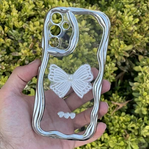 Samsung Galaxy A15 Kılıf Gümüş Taşlı Darbe Önleyici Silikon Kapak