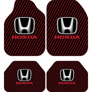 Desenli Dekoratif 4'lü Oto Paspas Takımı Tüm Araçlara Uygun Leke Tutmaz Makinede Yıkanabilir Universal Kalıp