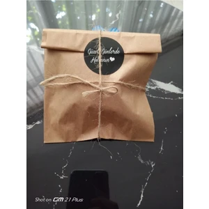 100 Adet Kraft Hediye Poşeti Ambalaj Paketi Şamua Kese Kağıdı 12X20CM