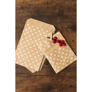 Puantiyeli Kraft Ambalaj Paketi 20'li Kese Kağıdı 12X20 cm