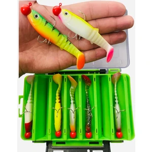 Style Soft 10CM 22GR Turna Mix Set Çift Traflı 14 Gözlü Kutu 7AD Silikon Yapay Yem