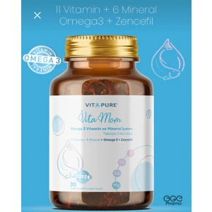 Vita Mom Omega 3 Vitamin ve Mineral Takviyesi 30 Kapsül