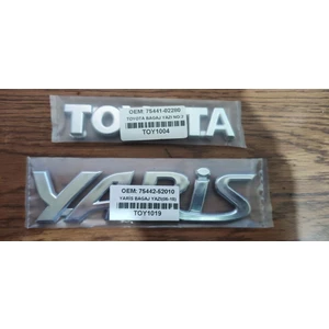 Toyota Yaris Bagaj Yazısı 2001 - 2017 Toyota Yaris Bagaj Yazısı