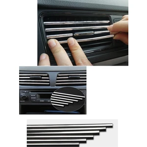 Kalorifer Petek Izgarası Araç Içi Klima Izgara Hava Çıkış Dekoratif Şeritler 6 Farklı Renk Seçeneği