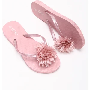 Havana Pudra Çiçekli Plaj Terliği