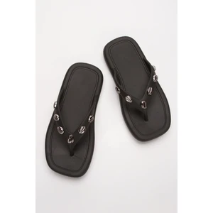 Ocean Deniz Yıldızı Siyah Parmak Arası Eva Plaj Yazlık - Günlük Terlik