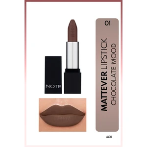 Note Cosmetics Mattever Lipstick Yarı Mat Saten Bitişli Ruj 01 Chocolate Mood - Kahverengi