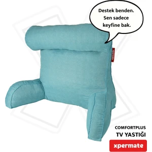 Comfortplus Tv Yastığı, Kollu Yastık, Ayarlanabilir Sırt Destek Yastığı, Boyun Desteği, Tv Yastık ve Üçgen Yastık, Fermuarlı Sırt Yastığı, Bel Yastığıı Mavi