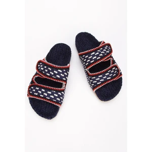 Çinta Lacivert Ecru Ev Terliği