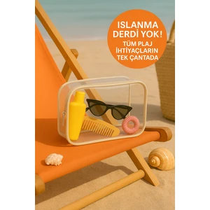 Su Geçirmez Şeffaf Plaj Çantası – Tatil Için Organizer