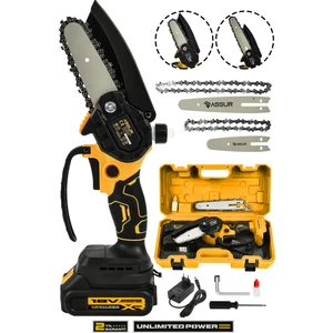Profesonel Metal Dişli 18V 1.5AH Şarjlı Dal Budama Testeresi