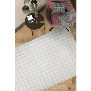Puffy Bubble Kırık Beyaz Peluş Halı ve Yolluk | Kaymaz, Yıkanabilir, Ekstra Yumuşak, Dökülme Yapmaz