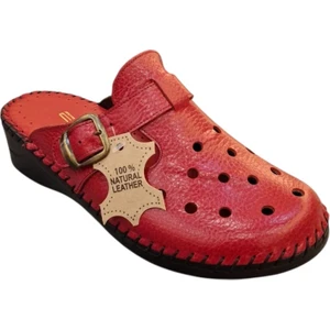 825-1 Hakiki Deri Kadın Sabo Terlik