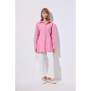 Bağlama Detaylı Gömlek Pembe