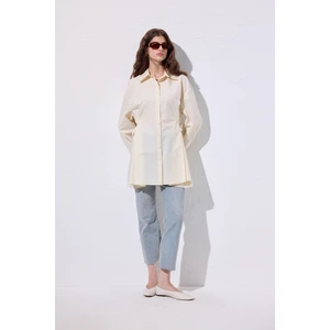 Bağlama Detaylı Gömlek Vanilya