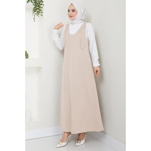 Nehir Örme Jile Elbise Bej HM2389