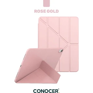 iPad 11 A16 2025 10. Nesil 10.9 Tablet Kılıfı Yumuşak Kalem Bölmeli, Uyku Modlu, Tri Folding Stand