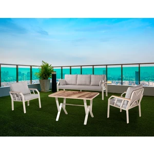 Nergiz Kapiçino Metal 3 1 1 Masa Bahçe Balkon Mobilyası