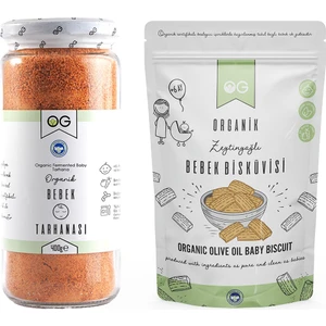 OG natural Organik Bebek Tarhanası ve Organik Bebek Bisküvi seti +6 Ay