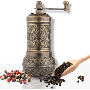 Glıos Bakır Zamak Karabiber Baharatlık El Değirmeni Öğütücü Grinder 11 cm