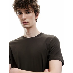 Pamuklu Kısa Kollu Bisiklet Yaka Erkek Basic Tişört