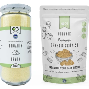OG natural Organik İrmik ve Organik Bebek Bisküvi Seti