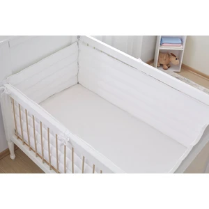 Aybi Baby Beşik Kenar Koruyucu Set 4 Parça - Beyaz - 60X120 cm