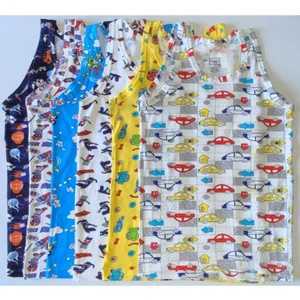 Erkek Çocuk Renkli Elastan Empirme Atlet (6 Adet)