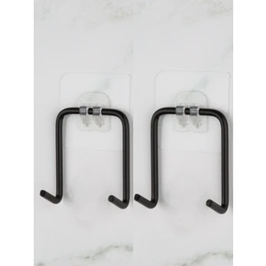 Ikili Yapışkanlı Çift Kancalı Banyo Mutfak Askısı Metal Askılık Duvar Askı Organizer
