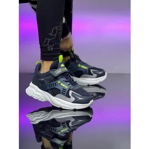 Çocuk spor ayakkabı cırtlı rahat giyilebilir faylon taban hafiftir kauçuklu ortapedik kutulu baskili 