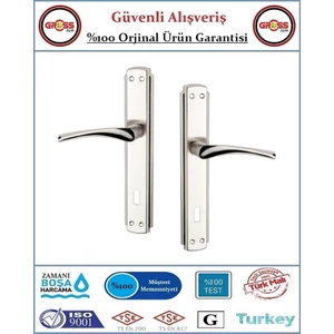 Bravo İç Oda Kapı Kolu - Mat Nikel Kaplama - 1 Takım Ön ve Arka