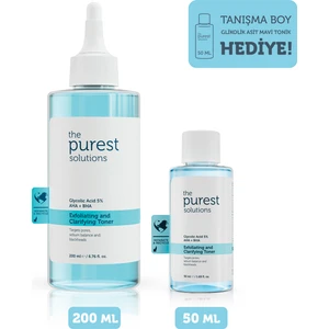 Canlandırıcı Glikolik Asit Tonik Cilt Bakım Seti: 200 ml Mavi Tonik + 50 ml Tanışma Boy