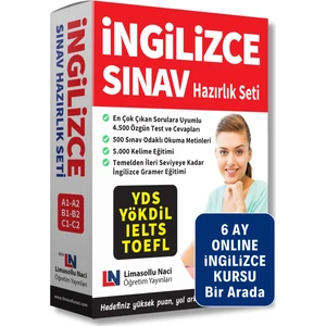 Limasollu Naci Öğretim Yayınları İngilizce Yds Deneme, Yökdil, Ielts, Lgs, Sınav Hazırlık Seti, Online Kurs, Kelime Öğrenme 4500 Test