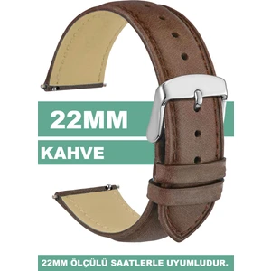 22mm Fossil-Welder-Wesse-Casio-Armani-Omega-Seiko-Tissot Saat Uyumlu Deri Saat Kordonu Kayışı MR1