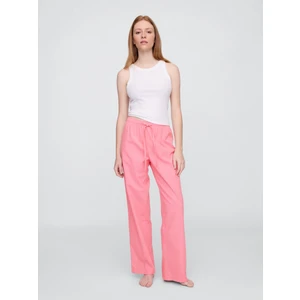 Kadın Açık Pembe Desenli Poplin Pijama Altı