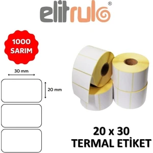 Elitrulo Barkod Etiketi 20X30 Termal - 1000 Adet