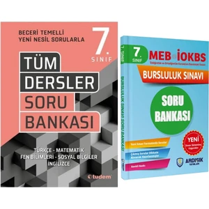 Tudem Yayınları 7. Sınıf Tüm Dersler Beceri Temelli Soru Bankası Bursluluk Kitabı