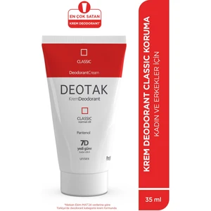 Classic Koruma 7 Güne Kadar Etkili Hassass Ciltler Için Kadın - Erkek Kullanım Krem Deodorant 35 ml