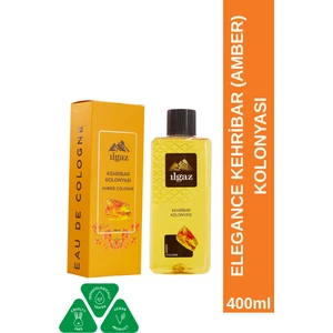 Kehribar Kolonyası Amber Çiçeği Kokusuyla 400 ml 70 Derece Ferahlatıcı Etki