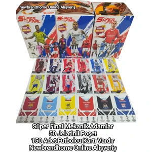 Emrah Gültekin Süper Final Yeni Transferler 50 Jelatinli Poşet 150 Adet Futbolcu Kartı Vardır Mekanik Adamlar