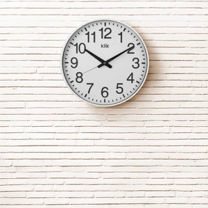 Klik Simplex Duvar Saati - Beyaz - 38 cm