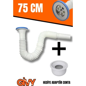 Beyaz Körüklü Sifon Adaptör Contalı Aqua