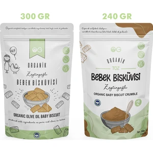 OG natural Organik Bebek Bisküvisi ve Bisküvi Tozu seti +6 Ay