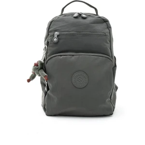 Unisex Suya Dayanıklı Krinkıl Kumaş Çok Gözlü Orta Boy Koyu Gri Renkli Laptop Okul ve Sırt Çantası