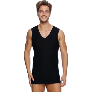 BLACKSPADE 9208 ERKEK SIFIR KOL V YAKA SİYAH KORSELİ ATLET