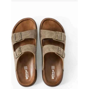 Ortopedik Günlük Kaymaz Yumuşak Suni Deri Tokalı Ev Terliği Dışarı Terliği