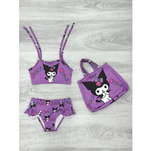 Çantalı Kız Çocuk Bikini Takımı